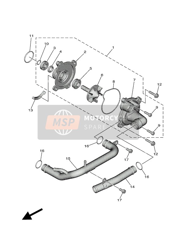 Yamaha TMAX 2017 Water Pump for a 2017 Yamaha TMAX